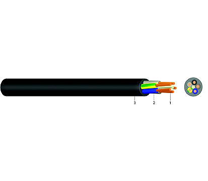 Gummischlauchleitung H05RR-F (GML) 3G2,5 fr leichte mechanische Beanspruchungen 50m