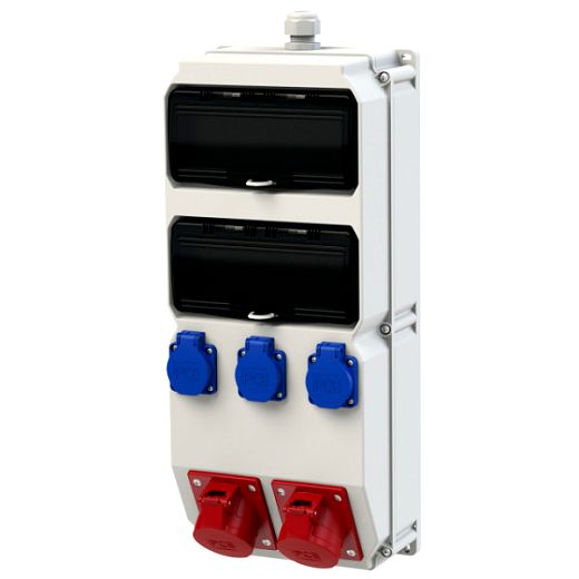 Verteilerkombination CEE + Steckdosen Strobl BV 2x16/5 3xSSD M25oBVu HKL Pc PC ELECTRIC 9025089