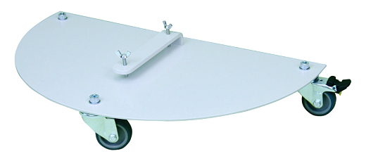 Metallst�nder halbr.,wei�,m Rollen u Feststellbremse(010806)