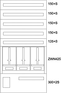 Unterputz-Zaehlerverteiler Obersterreich, Salzburg EATON BP-U-3S-EN-800/15-3Z 137566