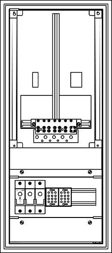 ELSTA ZV-W-1Z-A-1GF UNTEN Unterputz / Aufputz Zhlerverteiler Innenraum Wiener Netze