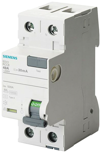 SIEMENS LP 5SV3314-6 FI-Schutzschalter, 2P, TYP-A, 40A, 30mA