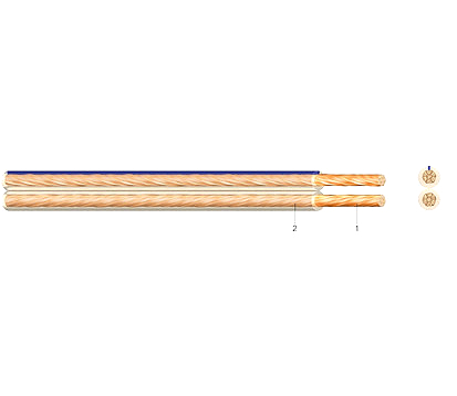 Lautsprecherleitung 2x4 TRANSPARENT 50m