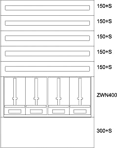 Aufputz-Zaehlerverteiler NOE EATON BP-O-NN-1000/15-4Z 138066