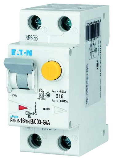 Eaton PKNM-16/1N/B/003-G/A LS-FI-Schalter,Kennl. B, 16A, 30mA, 1+N, Bauart G, Typ A
