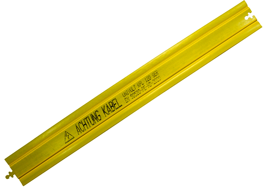 PE-Kabelabdeckplatte, gelb, 120x1000 mm, Achtung Kabel 10 Stck