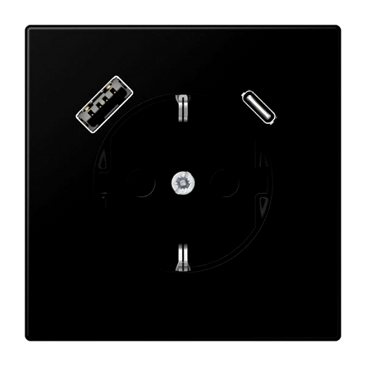 SCHUKO-Steckdose mit USB Typ AC