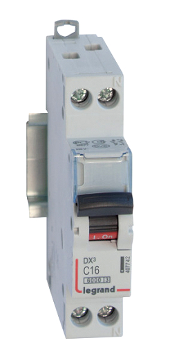 DX3 Leitungsschutzschalter C-Charakteristik, 16A, 1-polig+N
