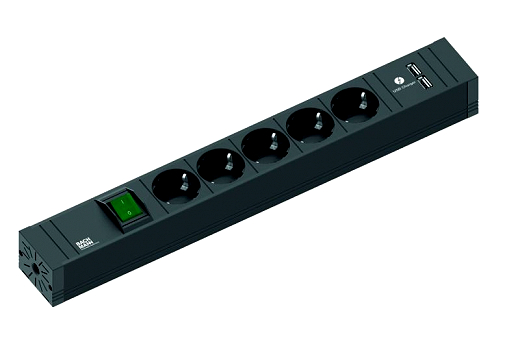 CONNECT LINE 5xCEE7/3 1xSchalter 1xUSB Strom 2,0m