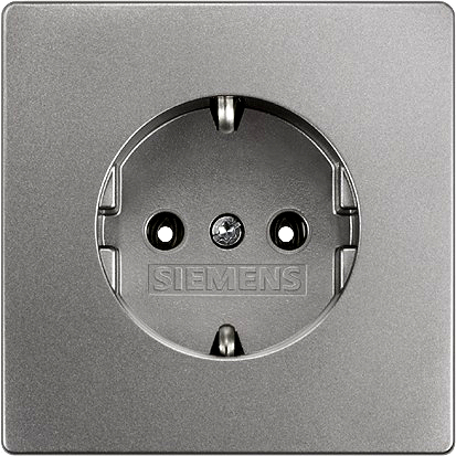 Siemens Delta Style Schuko-Steckdose platinmetallic 5UB1853-1