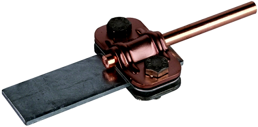Zweimetall UNI-Trennklemme Cu-St/tZn f. Rd 8-10mm Fl 30mm