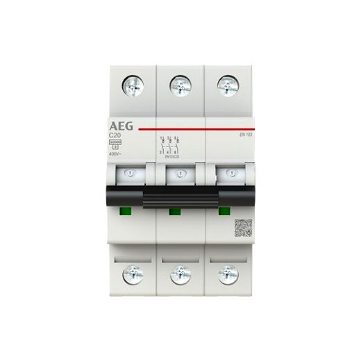 EN103C20 Miniature Circuit Breaker - 3P - C - 20 A