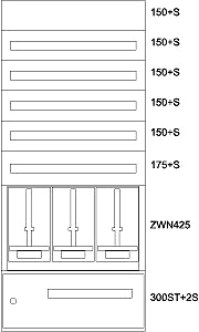Eaton Zaehlerverteiler-Montageeinsatz ST BPZ-MES-STN-800/17-3Z
