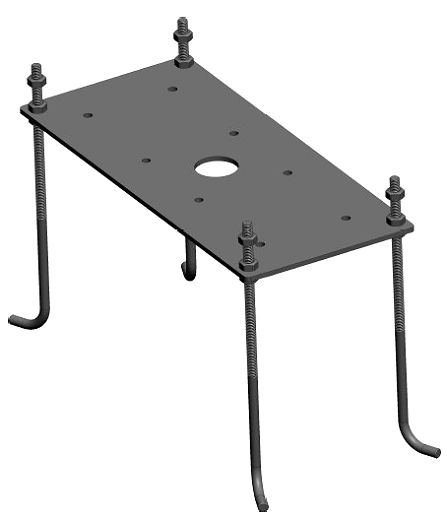 Betonanker, Edelstahl, einstellbare Montageh�he f�r LED-Sola