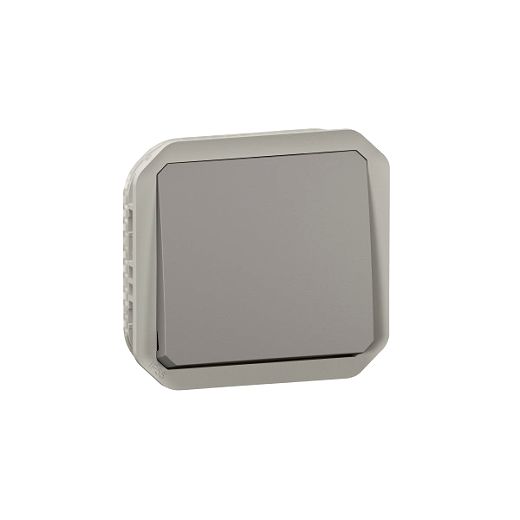 Legrand 069540L Plexo New Einsatz Taster 10 A, Steckklemmen (SL), IP55, IK08, in der Farbe: Grau