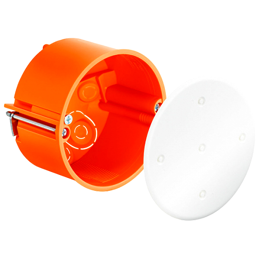 Hohlwand-Abzweigdose 74mm mit Deckel u.Deckelschrauben