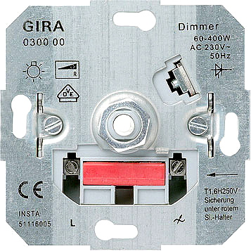 GIRA 030000 Glhlampen-Dimmer-Einstze - Drehknopf