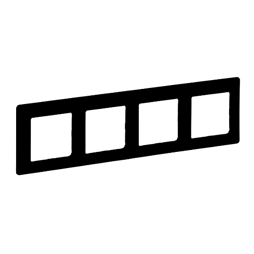 Valena Life 4-fach Rahmen Farbe: Schwarz