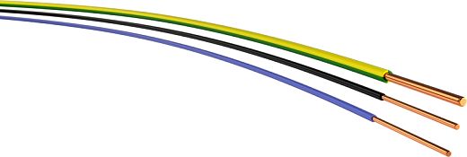 PVC-Aderleitung H07V-U (Ye) 2,5 RT Eca