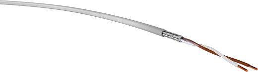 Elektronik-Steuerleitung mit Abschirmung aus verzinntem Kupfergeflecht LiYCY 2X0,34 GR Eca 1m