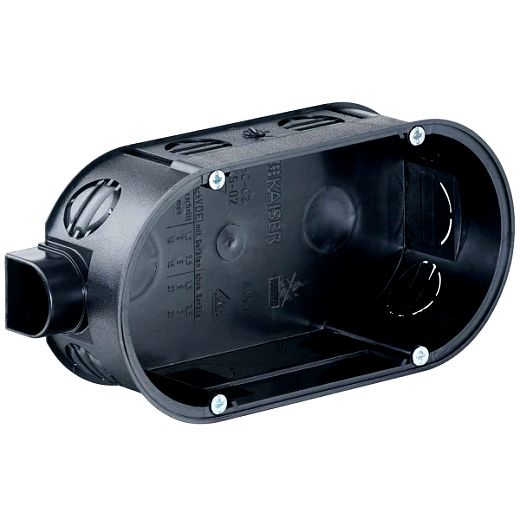 Unterputz Doppel-Ger�te-Verbindungsdose, mit Ger�teschrauben