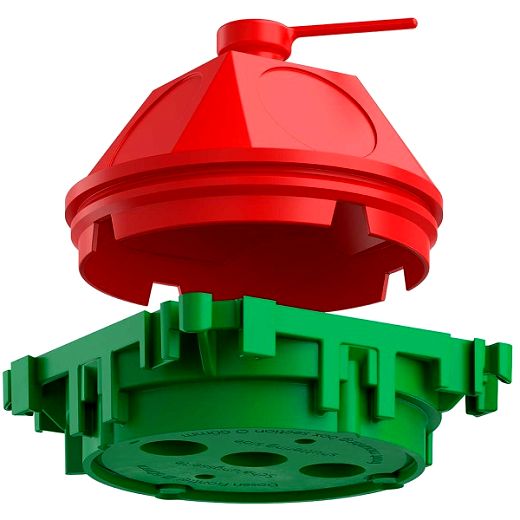 Betonbau Deckendose 45�, mit Putzhaut, Auslass�ffnung � 60mm