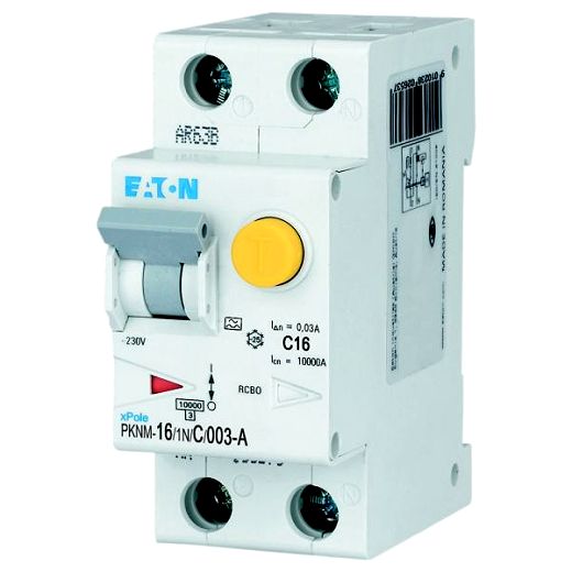 FI/LS-Kombinationsschalter, 16�A, 30 mA, C-LS-Char, 1N-polig