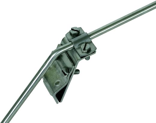 Dachrinnenklemme NIRO f. Wulst 13-25mm m. Zweischrauben-�berleger f. Rd 7-10mm