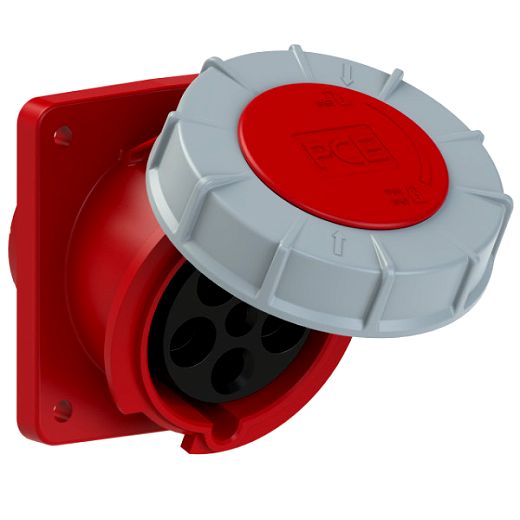 CEE-Anbausteckdose schr�g (100x112) 63A 5p 6h IP67 POWER TWI
