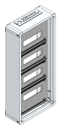 AP-Installations-Flachverteiler, 40TE o.RW, B350xH755xT130mm