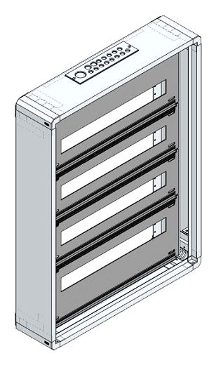 AP-Installations-Flachverteiler, 88TE o.RW, B565xH755xT130mm