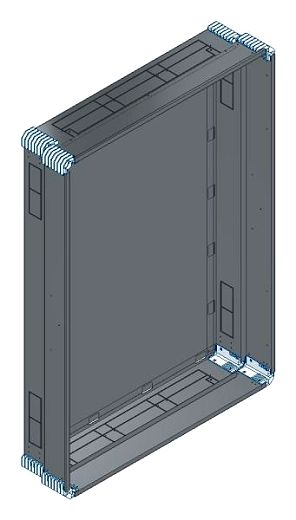 Putzwanne m. R�ckwand, komplett au�en B996xH1403xT245mm