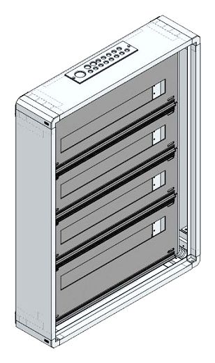 AP-Installations-Flachverteiler, 88TE m.RW, B565xH755xT130mm