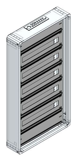 AP-Installations-Flachverteiler, 110TE m.RW, B565xH1055xT130