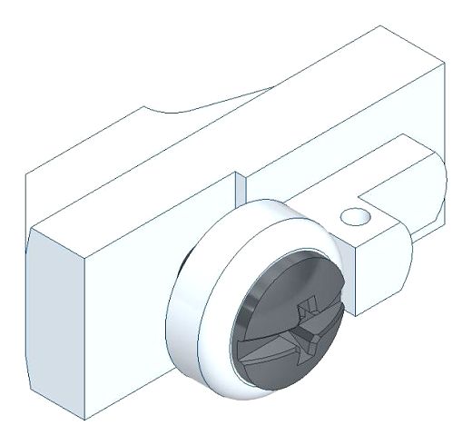Schubklemmen mit Schraube normal f. Blende