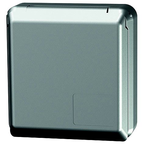 Cee-Anbausteckdose Cepex 16A 5P 6H 400V IP44 Silber Ral9006