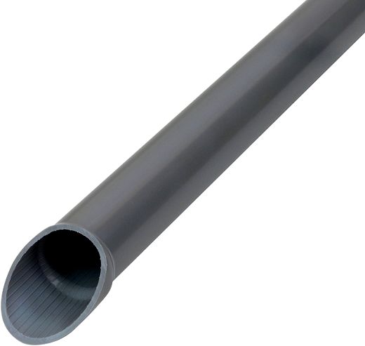 Dietzel PVC-Panzerrohr, �25mm, starr,mittel, gemufft, Turborillen, grau