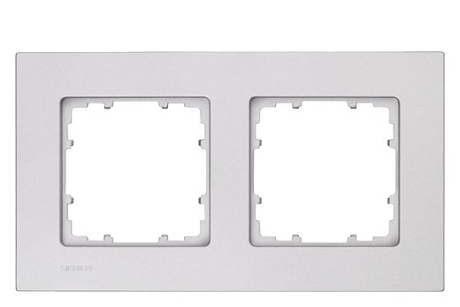 DELTA miro Rahmen 2-fach Farbealuminiummetallic Abmessungen