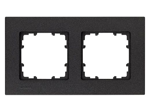 DELTA miro Rahmen 2-fach Farbecarbonmetallic Abmessungen 16