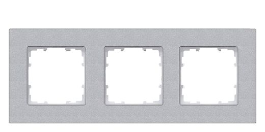 DELTA miro Rahmen 3-fach Farbealuminiummetallic Abmessungen