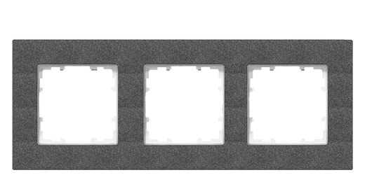 DELTA miro Rahmen 3-fach Farbecarbonmetallic Abmessungen 23