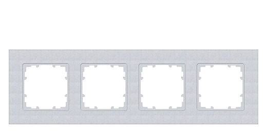DELTA miro Rahmen 4-fach Farbealuminiummetallic Abmessungen
