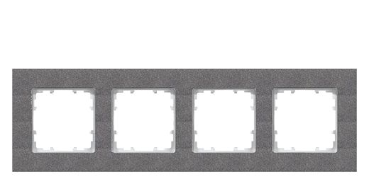DELTA miro Rahmen 4-fach Farbecarbonmetallic Abmessungen 30