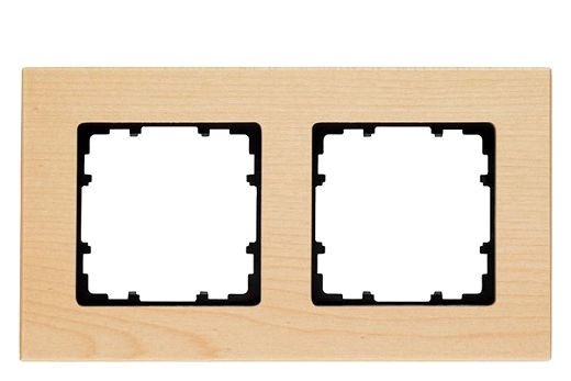 DELTA miro Rahmen 2-fach Echtmaterial ahorn Holzart wenge Ab