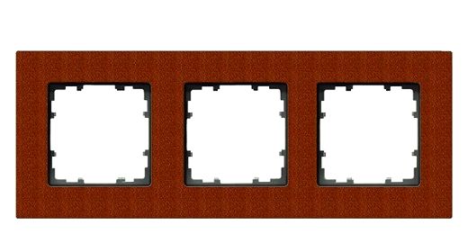 DELTA miro Rahmen 3-fach Echtmaterial Holz Holzart ahornrot