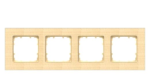 DELTA miro Rahmen 4-fach Echtmaterial Holz Holzart ahorn Abm