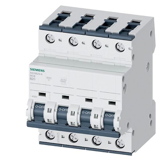 Leitungsschutzschalter, 400 V,Icn: 6 kA, 3P+N, Icu: 15 kA,