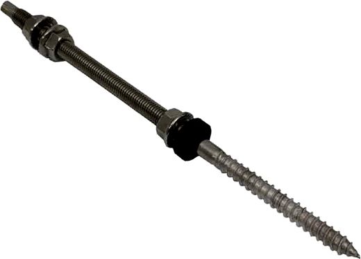 Stockschraubenset A2 M12x300 inkl.Dichtung EPDM + Muttern