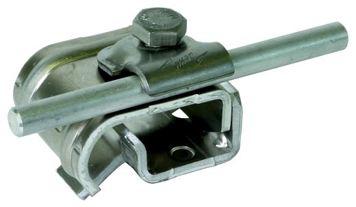 Dachrinnenklemme Al f. Wulst 16-22mm m. Klemmbock f. Rd 8-10