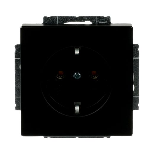 SCHUKO Steckdosen-Einsatz schwarz matt - Plattform 63